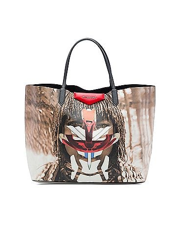 Givenchy Large Textured Coated Canvas Tribal Girl Print Antigona Tote (view 1)