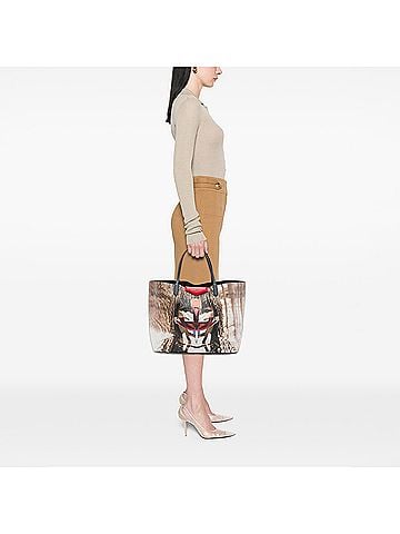 Givenchy Large Textured Coated Canvas Tribal Girl Print Antigona Tote (view 2)