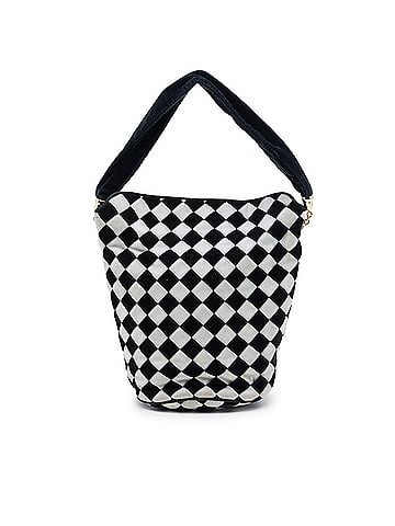 Bottega Veneta Bicolor Velvet Intrecciato Bucket Bag (view 1)
