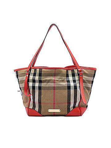 Burberry Small House Check Canvas Bridle Canterbury Tote (view 1)