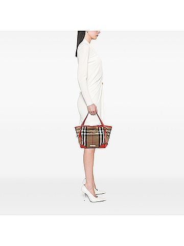 Burberry Small House Check Canvas Bridle Canterbury Tote (view 2)