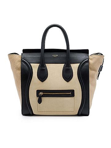 Céline Mini Bicolor Leather Luggage Tote (view 1)