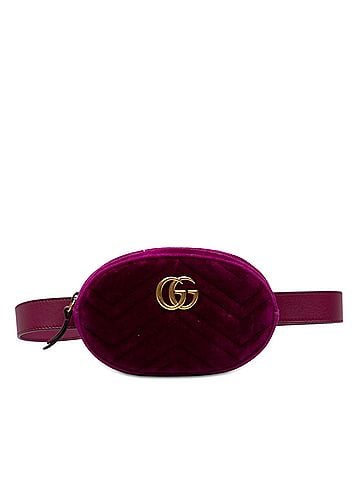 Gucci GG Marmont Matelasse Velvet Belt Bag (view 1)