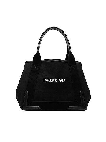 Balenciaga Canvas Navy Cabas Tote S (view 1)
