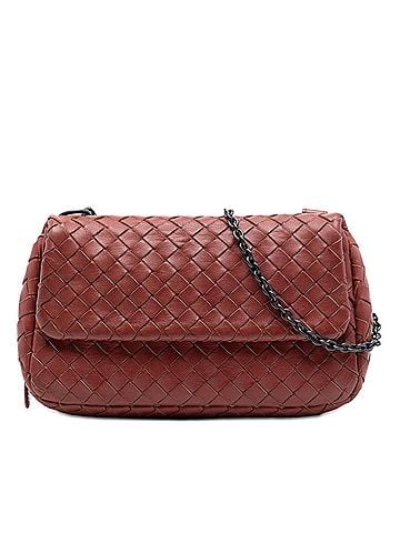 Bottega Veneta Mini Nappa Intrecciato Expandable Chain Flap Crossbody (view 1)