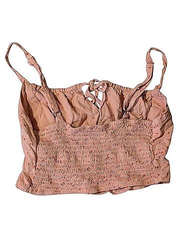 Aeropostale Peach Ruched Tank Top Tank Top (view 2)