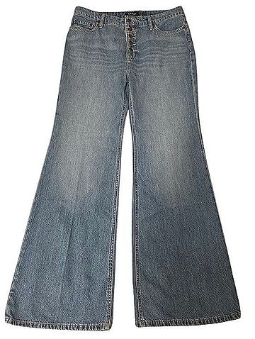 Lauren by Ralph Lauren Button Up High-Rise Flare Jean Jeans (view 1)