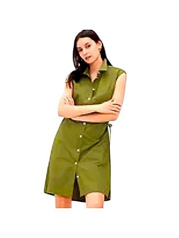 Gap Utility Sleeveless Shirtdress Casual Dress (view 1)