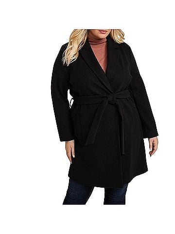 Maurices Classic Black Trench Coat Trenchcoat (view 1)
