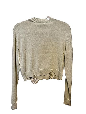 525 America White Sage Distressed Crop Crewneck Casual Sweaters (view 2)