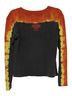 Harley Davidson 100% Cotton Black Orange Yellow Long Sleeve Blouse Size L - photo 2