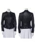 3.1 Phillip Lim 100% Leather 100% Rayon 100% Polyester Black Leather Jacket Size 4 - photo 1