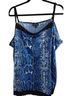 Fashion Bug Snake Print Blue Black Tank Top Size 4X - photo 1
