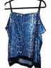 Fashion Bug Snake Print Blue Black Tank Top Size 4X - photo 2