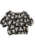 Joie 100% Rayon 100% Cotton Floral Black White Blouse Size S - photo 2