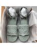Tory Burch 100% Leather Solid Green Wedges Size 12 - photo 3