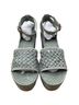 Tory Burch 100% Leather Solid Green Wedges Size 12 - photo 1