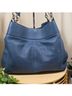 Coach 100% Leather Solid Blue Leather Shoulder Bag One size - photo 14