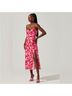 Astr 97% Polyester 3% Elastane 100% Polyester Floral Red Pink Cocktail Dress Size M - photo 6