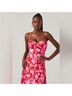 Astr 97% Polyester 3% Elastane 100% Polyester Floral Red Pink Cocktail Dress Size M - photo 7