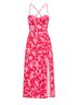 Astr 97% Polyester 3% Elastane 100% Polyester Floral Red Pink Cocktail Dress Size M - photo 1