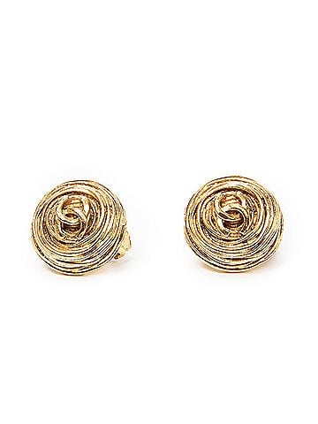 Chanel CC Round Clip on Earrings (view 1)