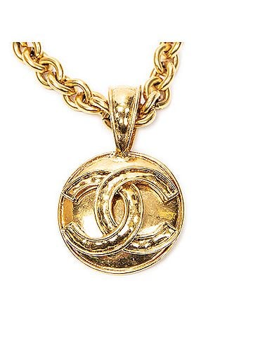 Chanel CC Round Pendant Necklace (view 2)