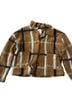 Stoosh Plaid Brown Black White Coat Size L - photo 2