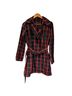 Ralph Lauren 100% Polyester Plaid Red Blue Trenchcoat Size S - photo 1