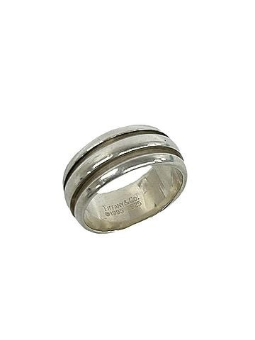 Tiffany & Co. TIFFANY&amp;Co. Tiffany Grooved Double Line Ring, Sterling Silver 925, Accessory, Silver, 45194 (view 1)