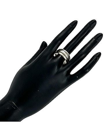 Tiffany & Co. TIFFANY&amp;Co. Tiffany Grooved Double Line Ring, Sterling Silver 925, Accessory, Silver, 45194 (view 2)
