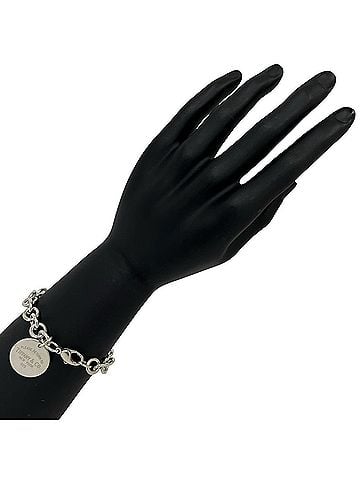 Tiffany & Co. TIFFANY&amp;Co. Tiffany Vintage Return to Round Tag Bracelet, Sterling Silver 925, 58007 (view 2)