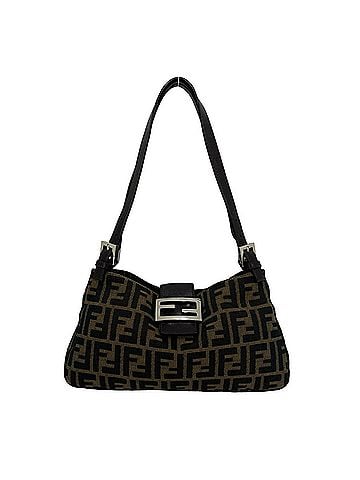 Fendi FENDI Vintage Mamma Bucket Zucca FF Pattern Canvas Leather Semi-Shoulder Bag Brown 58166 (view 1)