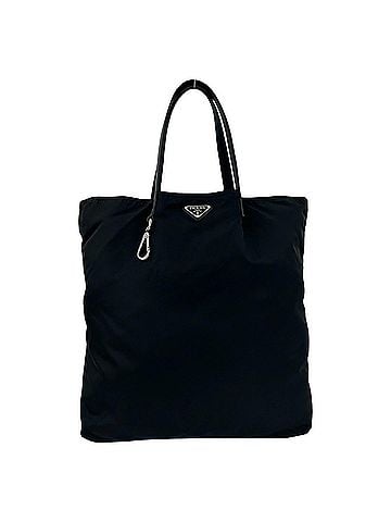 Prada PRADA Prada Triangle Logo Plate Hardware Nylon Leather Genuine Tote Bag Handbag Black 47805 (view 1)