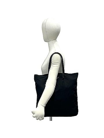 Prada PRADA Prada Triangle Logo Plate Hardware Nylon Leather Genuine Tote Bag Handbag Black 47805 (view 2)