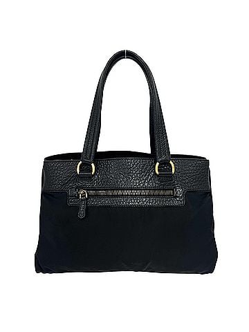 Prada PRADA Prada Triangle Logo Hardware Plate Nylon Tessuto Leather Genuine Handbag Mini Tote Bag Black 57787 (view 1)