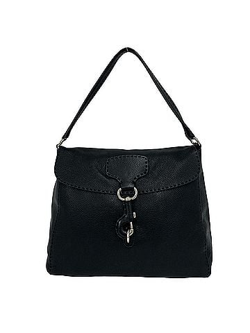 Prada PRADA Triangle Logo Hardware Leather One-Shoulder Bag Semi-Shoulder Handbag Tote Black 35080 (view 1)