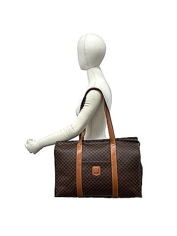 Céline CELINE Vintage Macadam Blazon Leather Tote Bag, Semi-Shoulder Boston Brown 33723 (view 2)