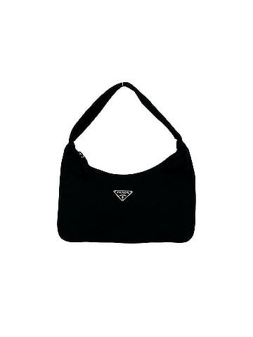 Prada PRADA Prada Triangle Logo Plate Hardware Nylon Tessuto Mini Handbag Accessory Pouch Small Item Case Black 43996 (view 1)