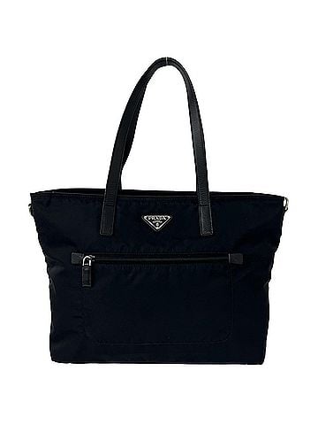 Prada PRADA Prada Triangle Logo Plate Hardware Nylon Saffiano Leather Genuine Tote Bag Semi Shoulder Black 54107 (view 1)