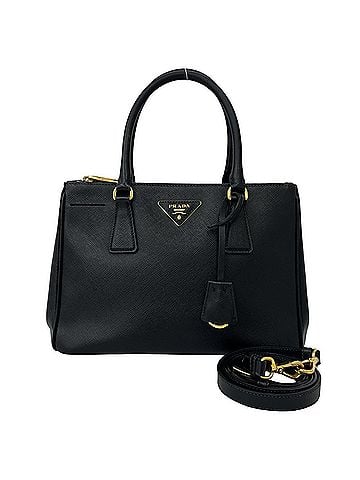 Prada PRADA Prada Triangle Logo Plate Hardware Saffiano Leather Genuine 2-way Handbag Shoulder Bag Black 38947 (view 1)