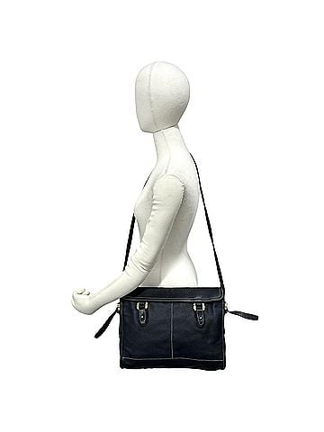 Loewe LOEWE Vintage Anagram Logo Leather Shoulder Bag, Pouch, Sacoche, Business Black 64928 (view 2)