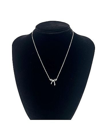 Tiffany & Co. TIFFANY&amp;Co. Tiffany Vintage Bow Necklace, Sterling Silver 925 Pendant Choker, Accessory, 167-3 (view 2)