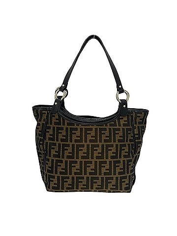 Fendi FENDI Vintage Zucca FF Pattern Canvas Leather Tote Bag Handbag Brown 167-1 (view 1)