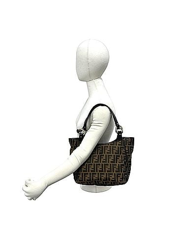 Fendi FENDI Vintage Zucca FF Pattern Canvas Leather Tote Bag Handbag Brown 167-1 (view 2)