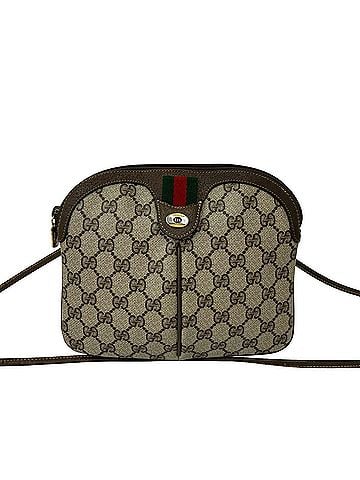 Gucci GUCCI Vintage Sherry Line GG Logo Hardware Leather Shoulder Bag/Pochette Brown 92905 (view 1)