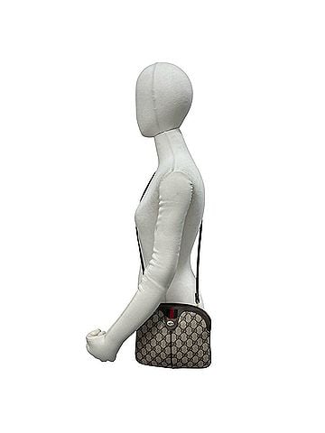 Gucci GUCCI Vintage Sherry Line GG Logo Hardware Leather Shoulder Bag/Pochette Brown 92905 (view 2)