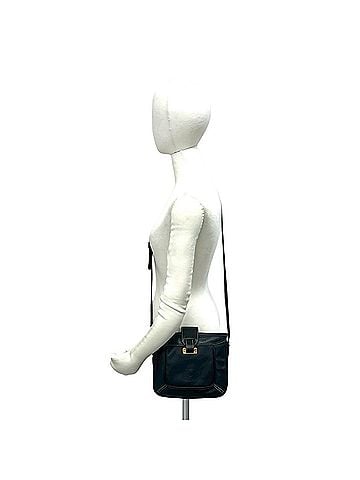 Loewe LOEWE Vintage Anagram Logo Leather Shoulder Bag Mini Tote Sacoche Black 57946 (view 2)