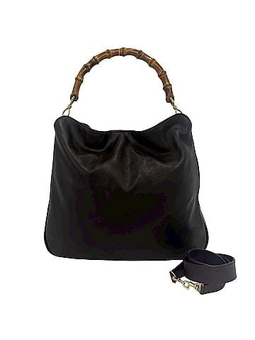 Gucci GUCCI Vintage Bamboo Leather 2-Way Shoulder Bag/Handbag/Tote Bag, Brown, 31112 (view 1)
