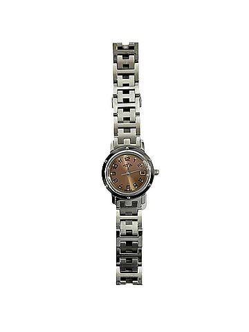 Hermès HERMES Clipper CL4.210 Stainless Steel Quartz Wristwatch, Silver, 32533 (view 1)